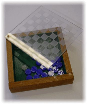 Laser cut draughts set